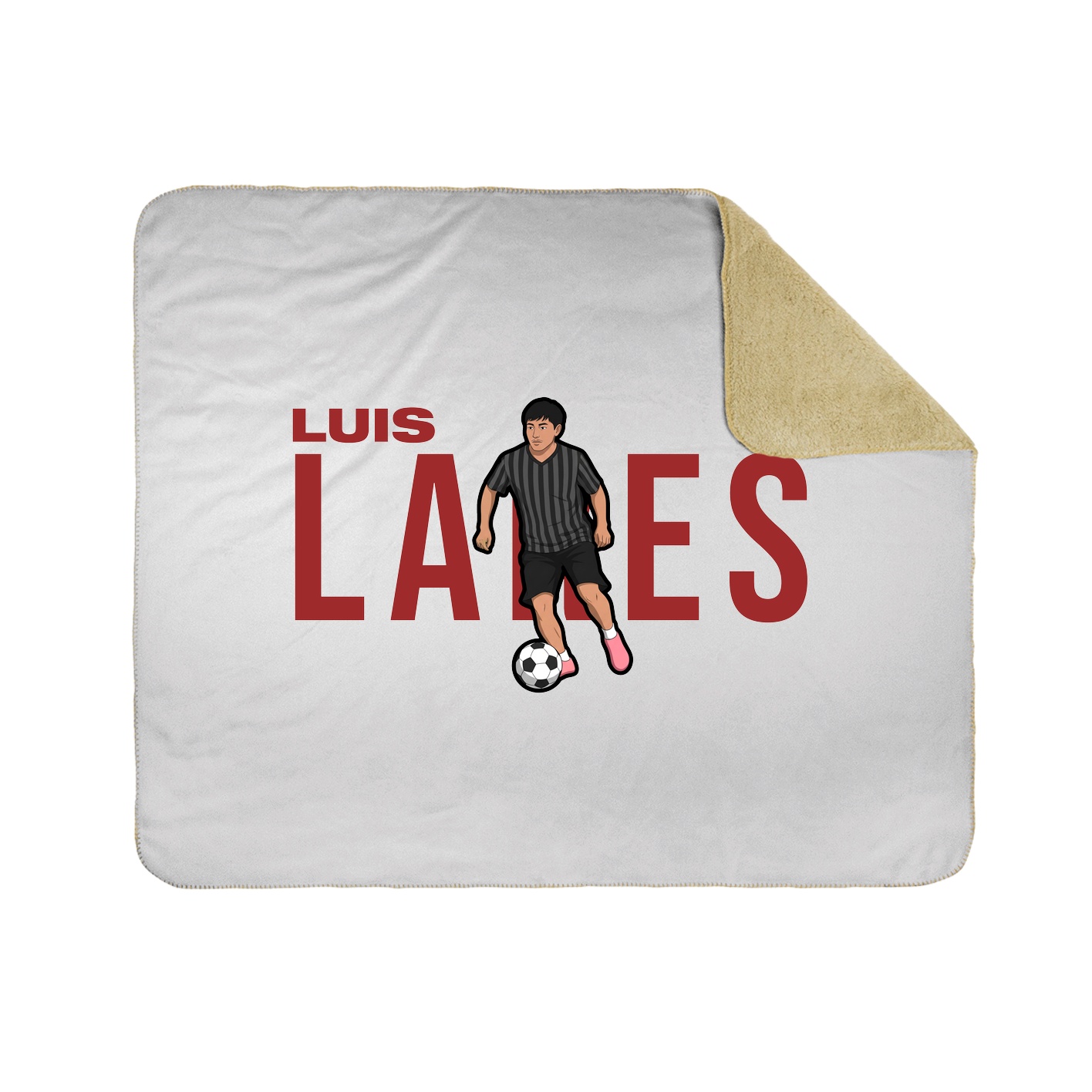 Throw Blanket — Player Name in White