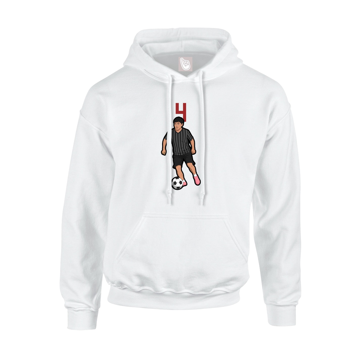 Hoodie — Number Top in White