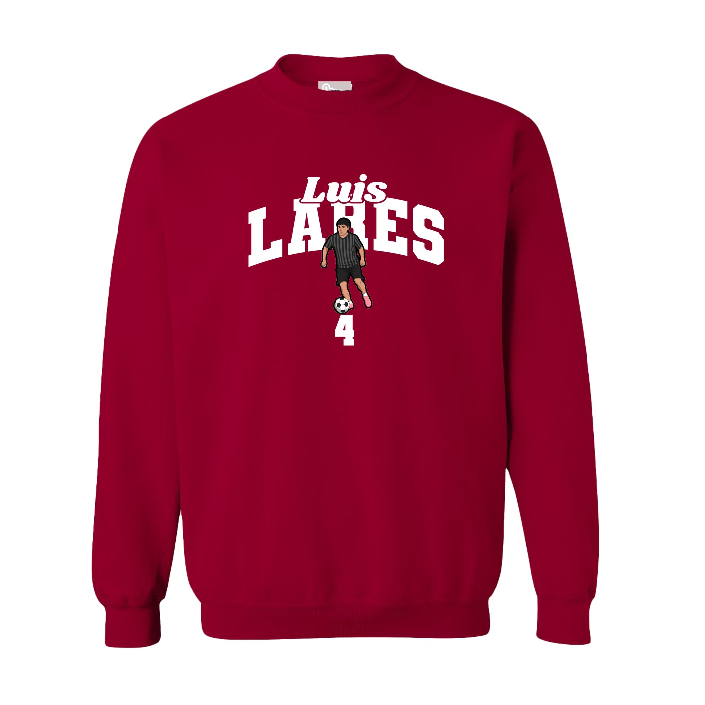 Fleece Crew — Signature Arch in Cardinal