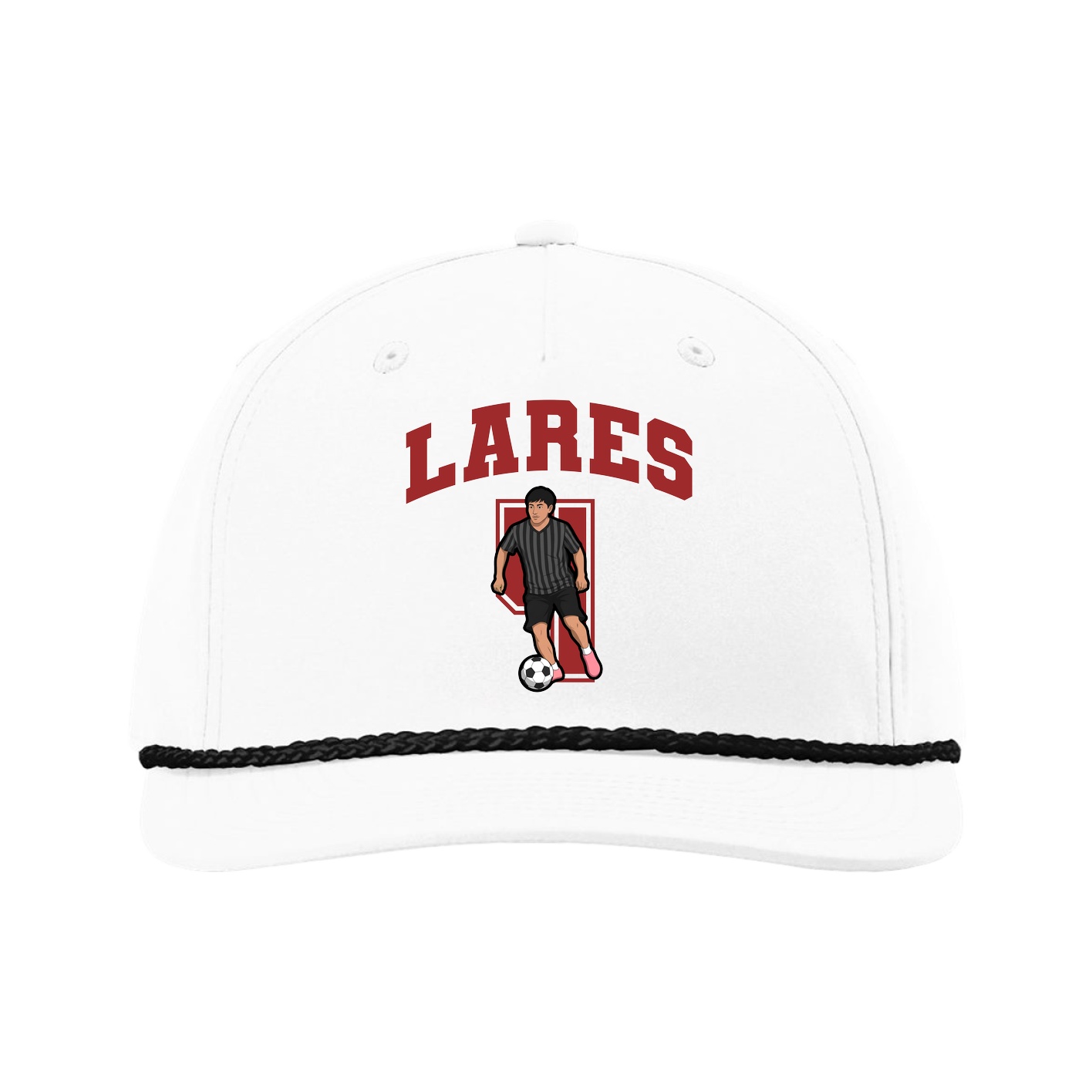 Five-Panel Classic Rope Cap — Number in White