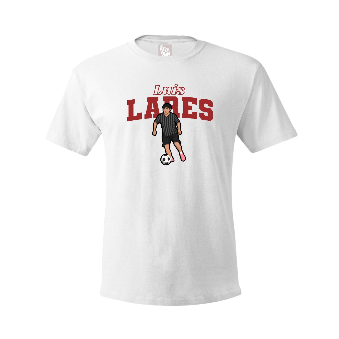 Youth Tee — Name Arch in White