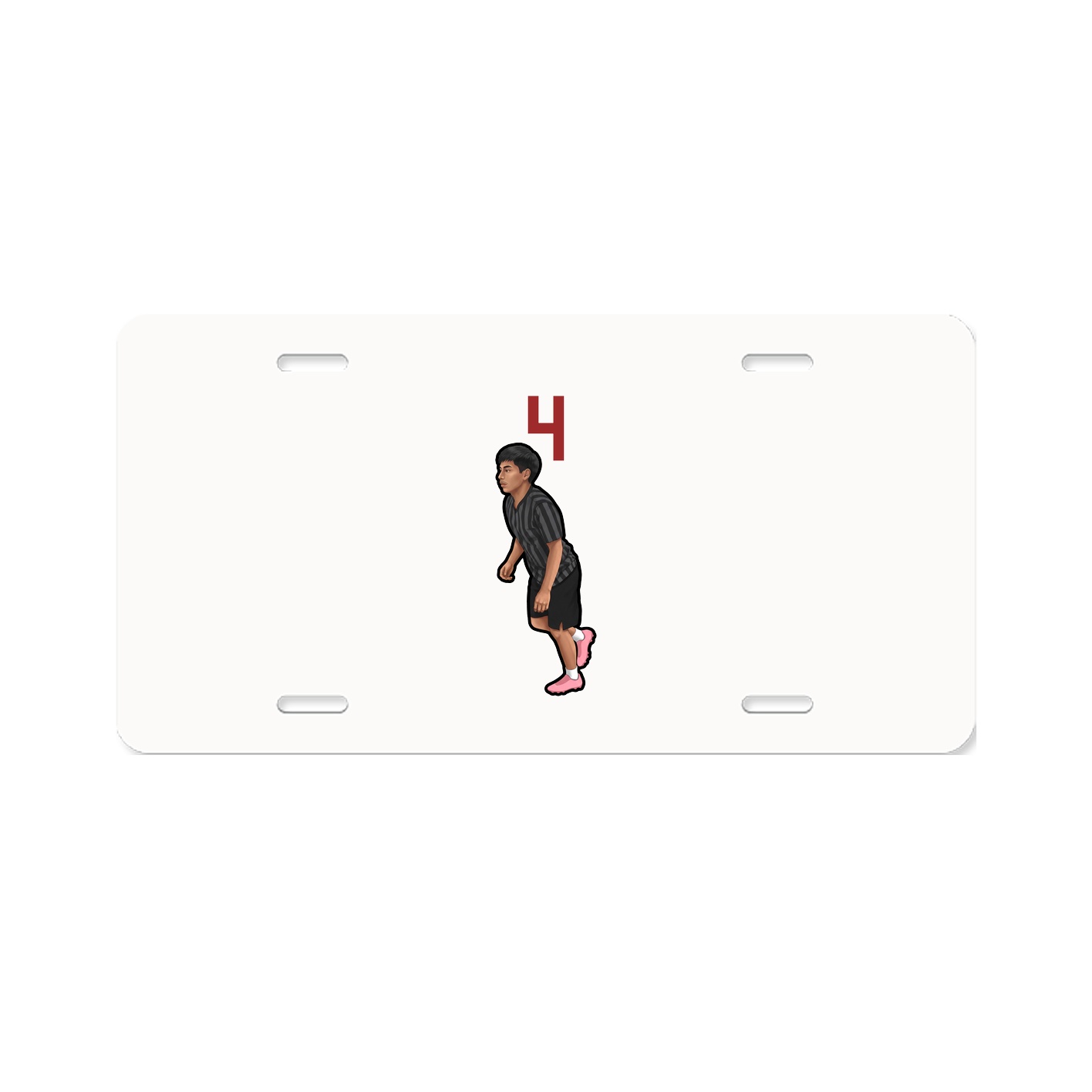 License Plate — Number Top in Classic