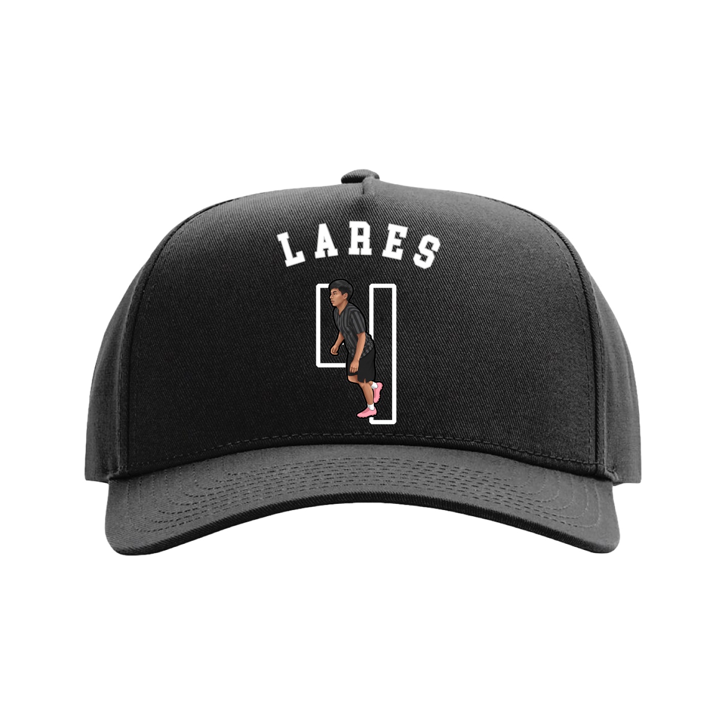 Full Fabric Five-Panel Champ Cap — Shirsey Arch in Black