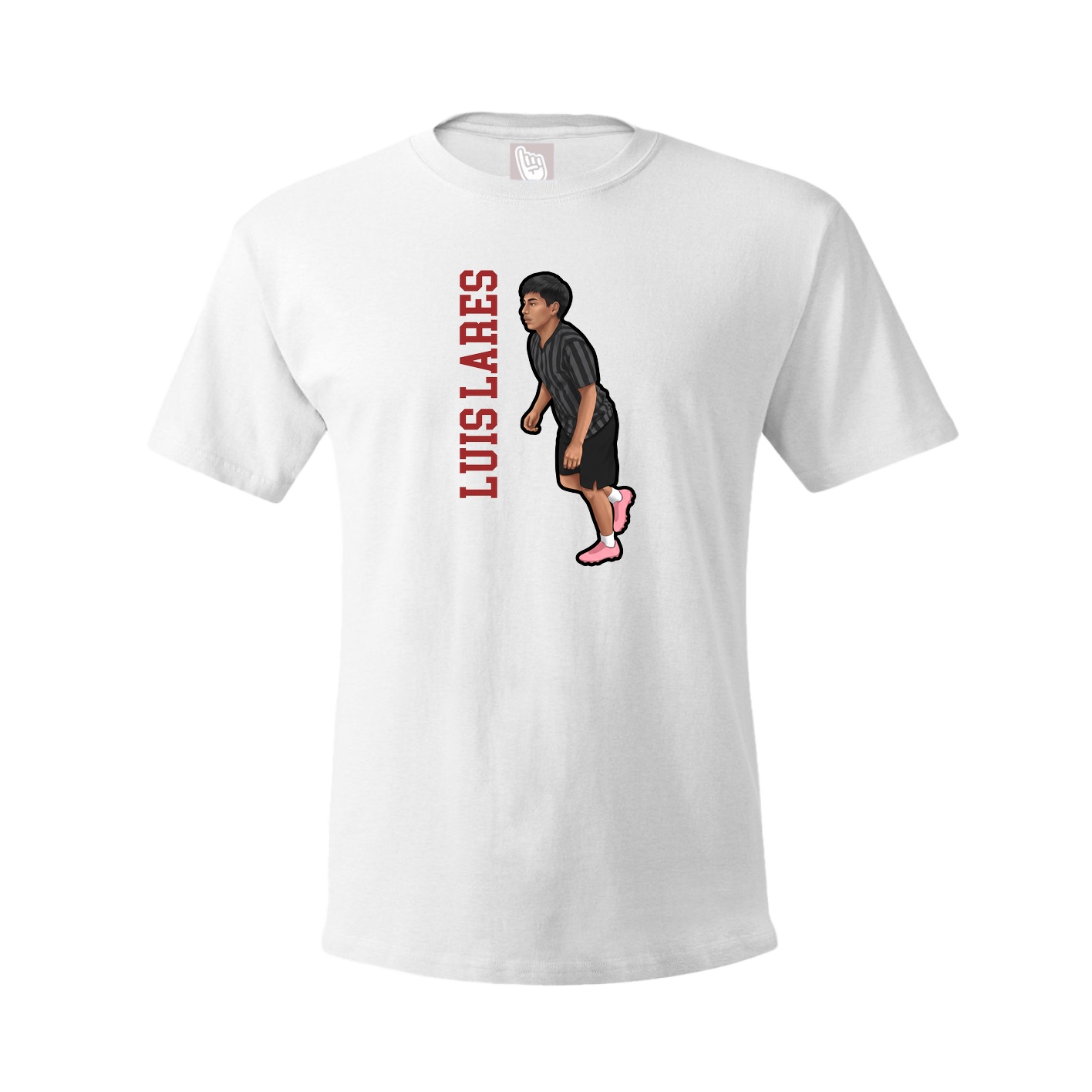 Youth Tee — Name Vertical in White