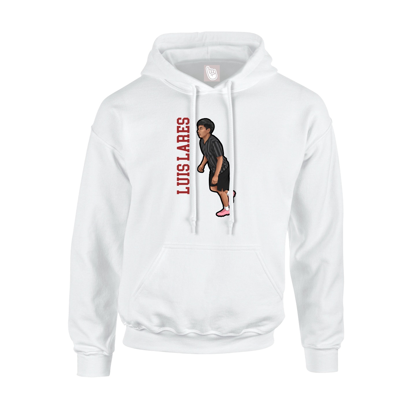 Youth Hoodie — Name Vertical in White