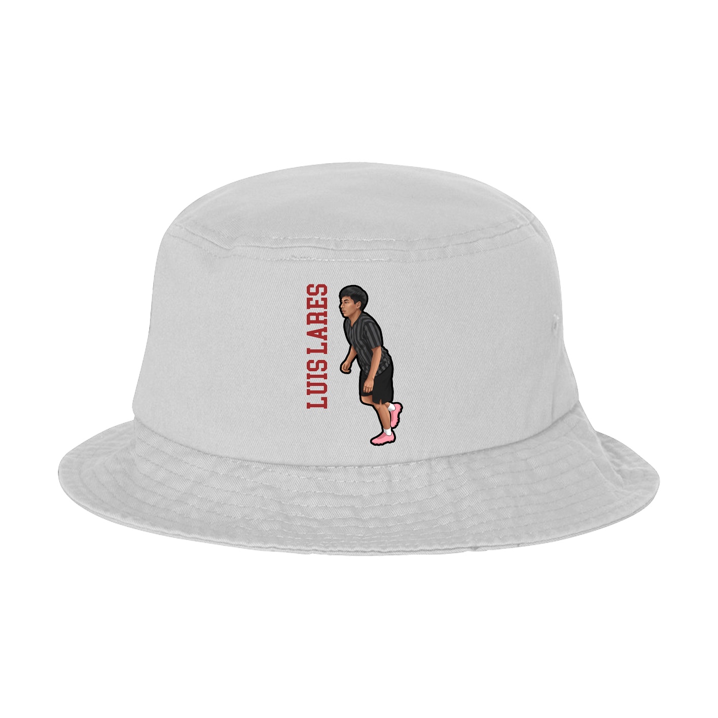 Bucket Cap — Name Vertical in White