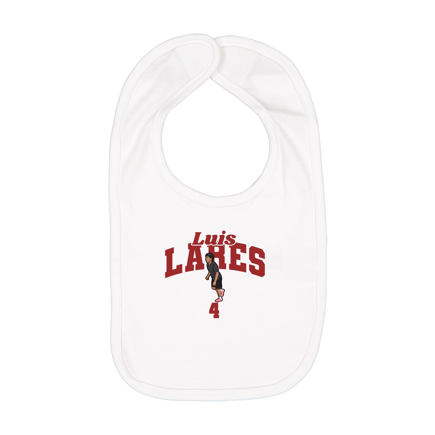 Infant Bib — Signature Arch in White