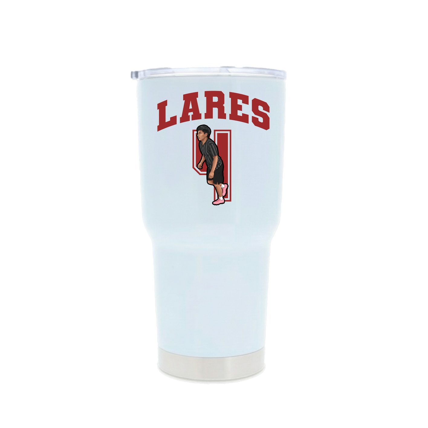 30oz Stainless Steel Tumbler — Number in White