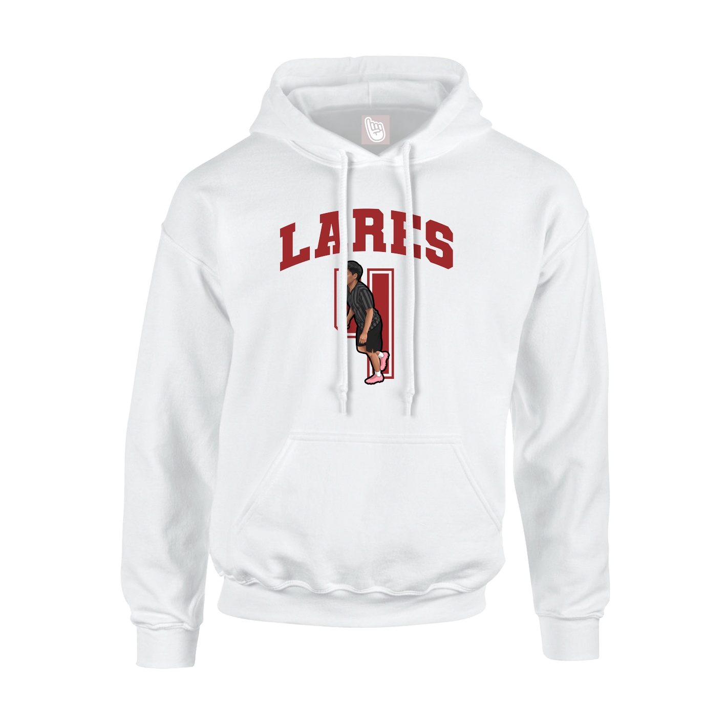 Youth Hoodie — Number in White