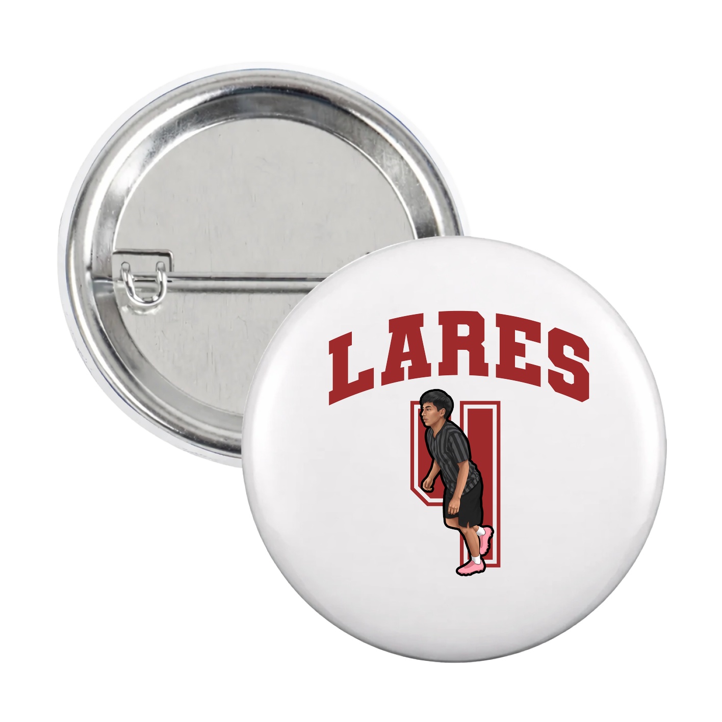 Game Day Button — Number in White