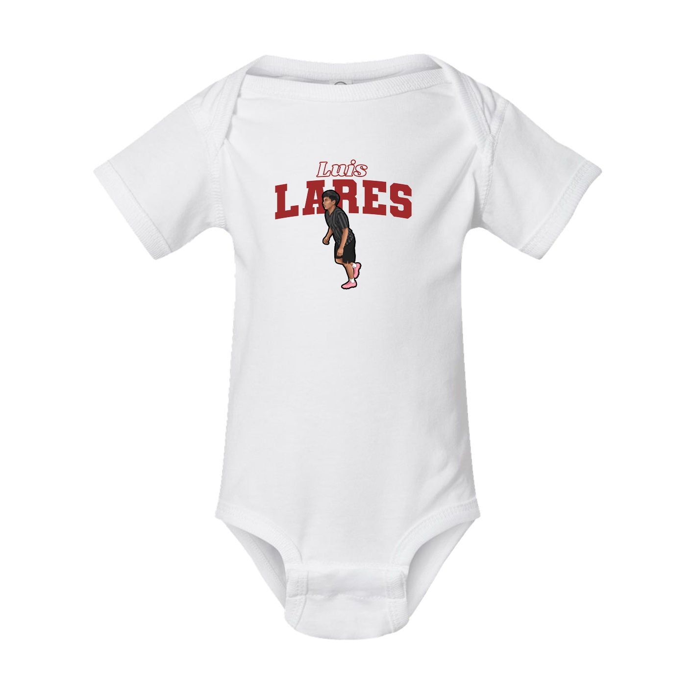 Baby Onesie — Name Arch in White