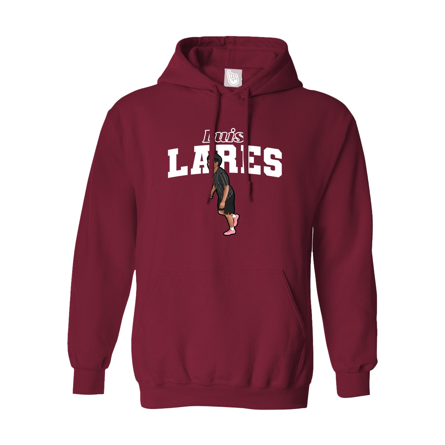 Hoodie — Name Arch in Cardinal