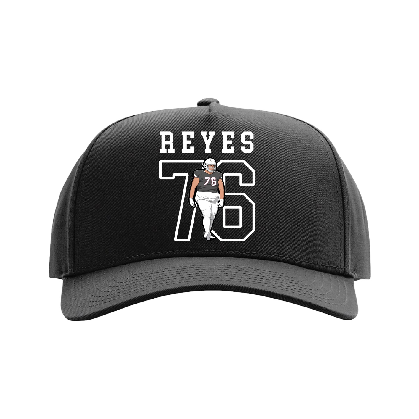 Full Fabric Five-Panel Champ Cap — Shirsey in Black