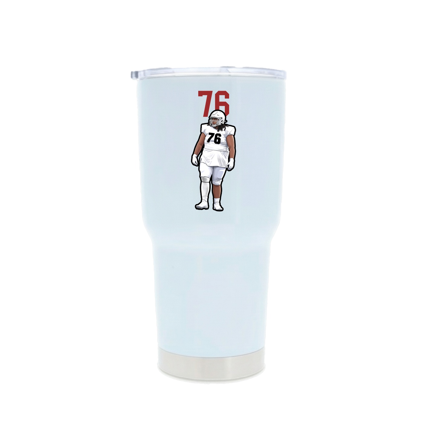 30oz Stainless Steel Tumbler — Number Top in White