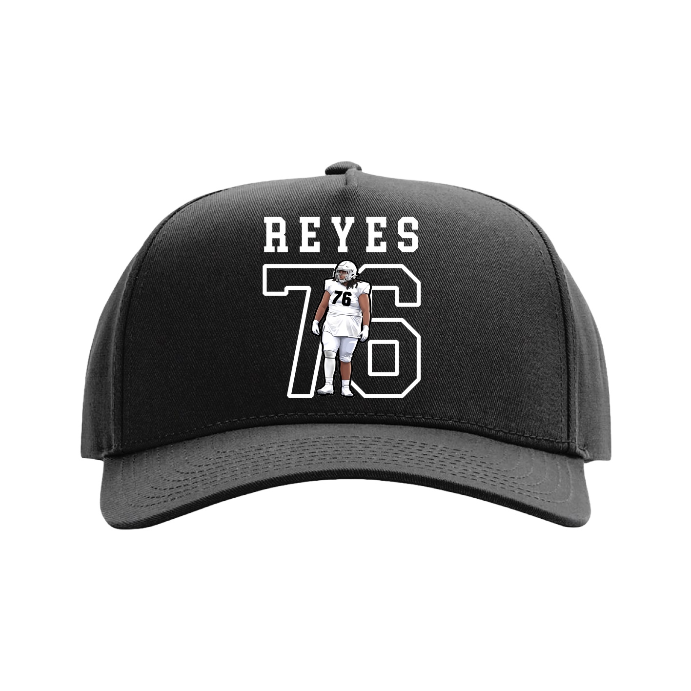 Full Fabric Five-Panel Champ Cap — Shirsey in Black