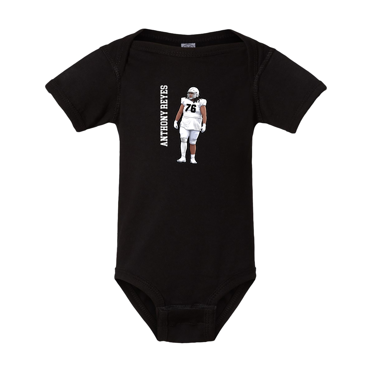 Baby Onesie — Name Vertical in Black