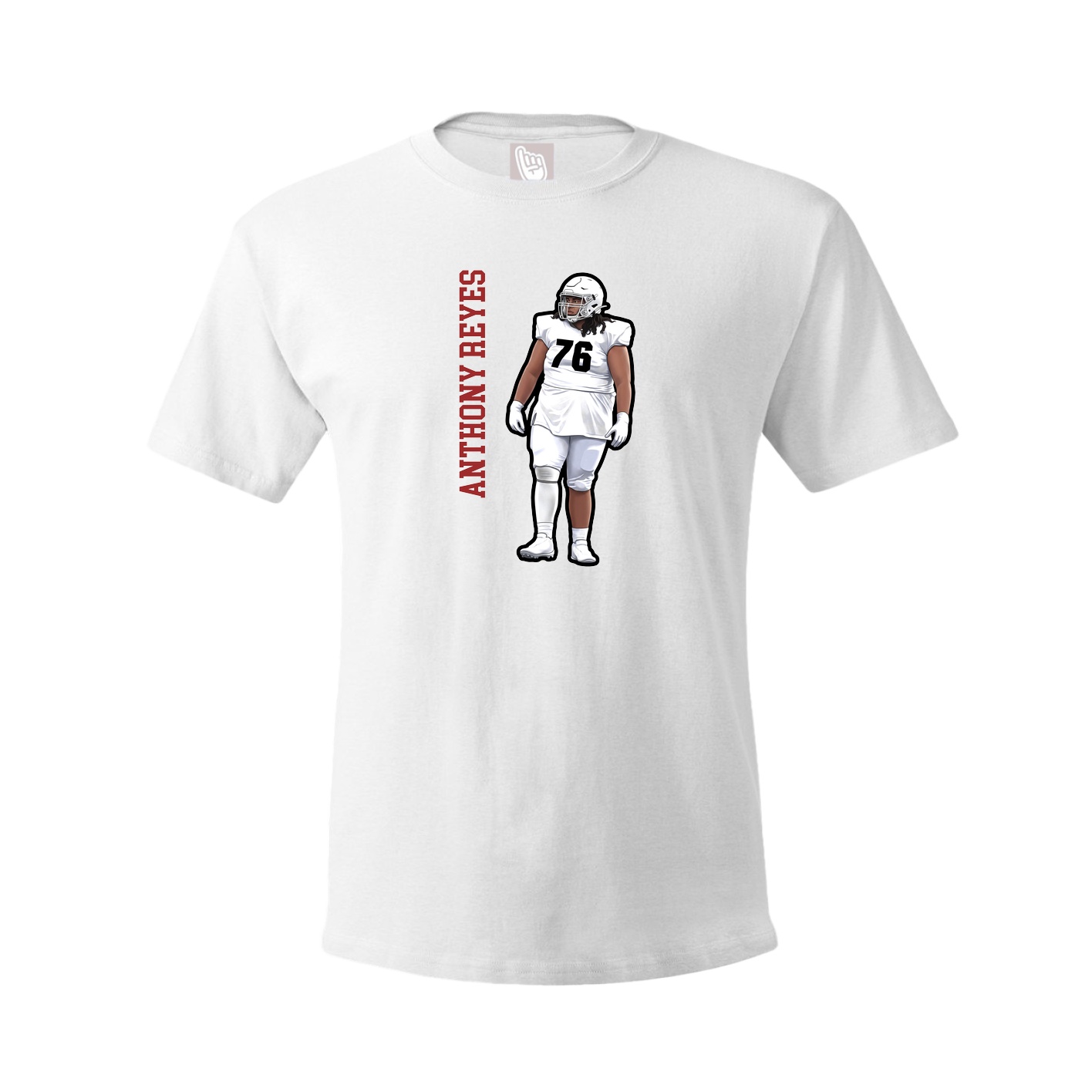 Youth Tee — Name Vertical in White