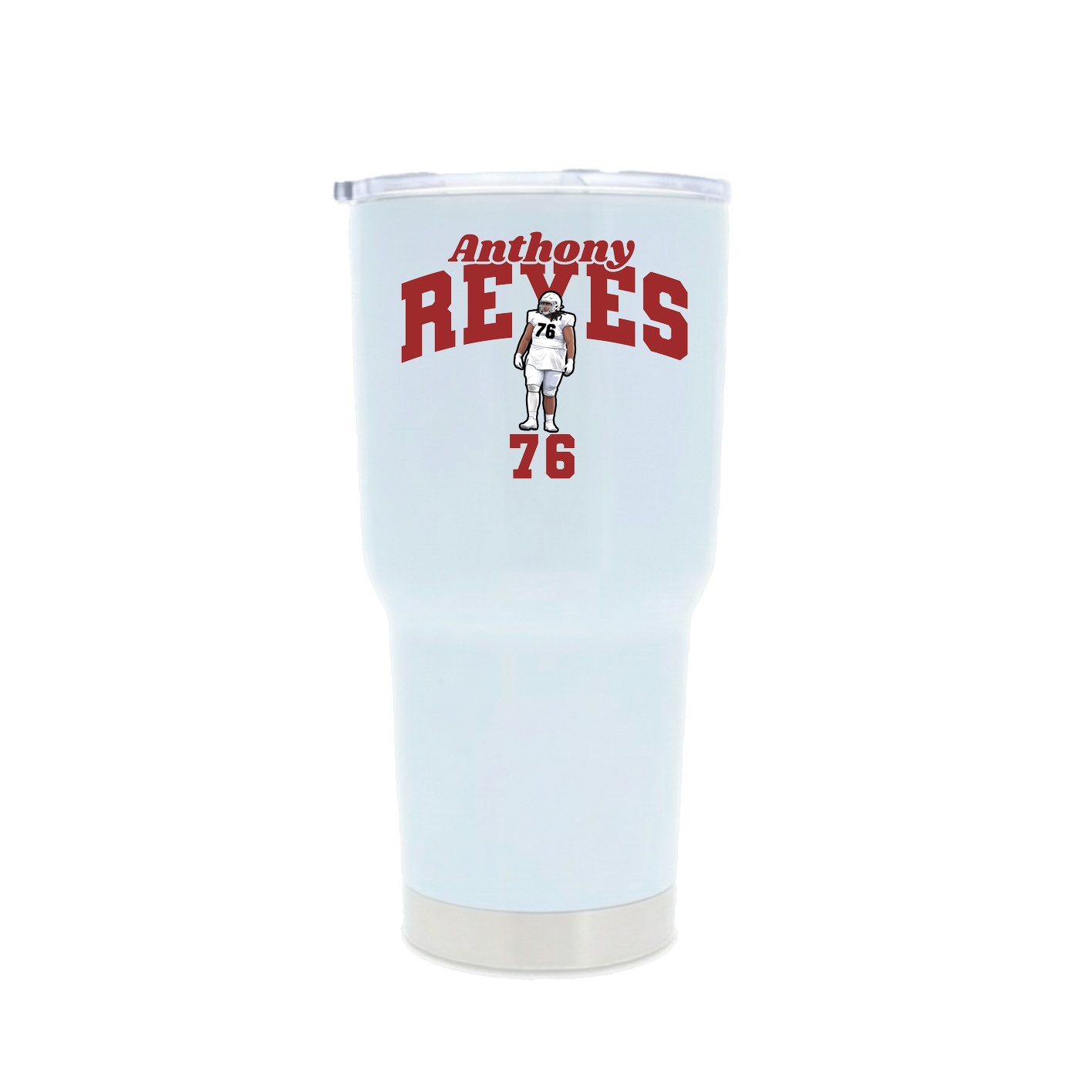 30oz Stainless Steel Tumbler — Signature Arch in White