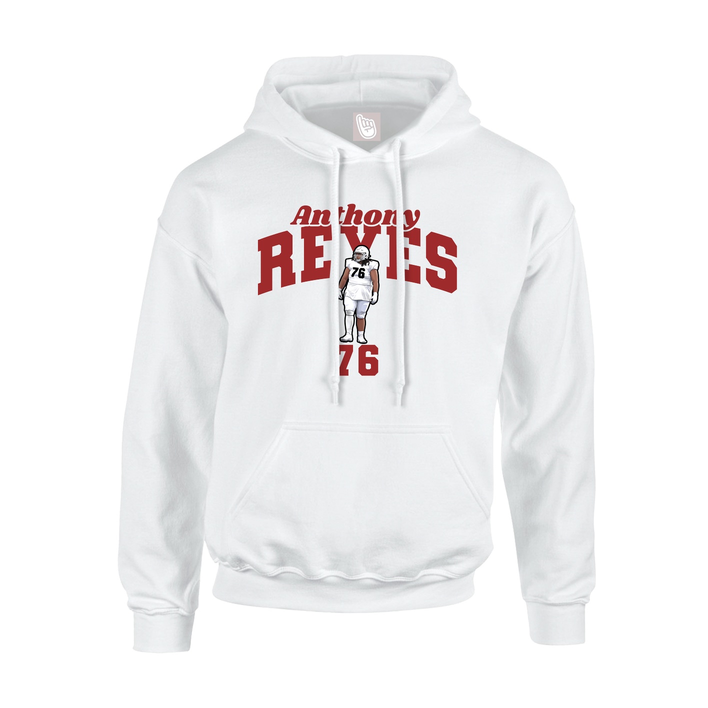 Youth Hoodie — Signature Arch in White