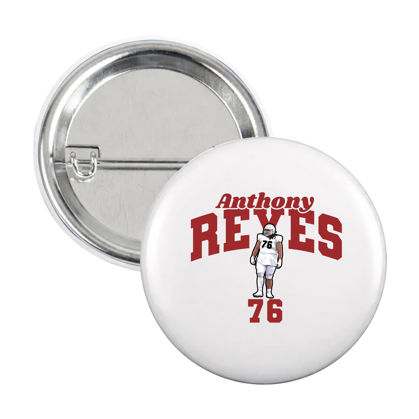 Game Day Button — Signature Arch in White