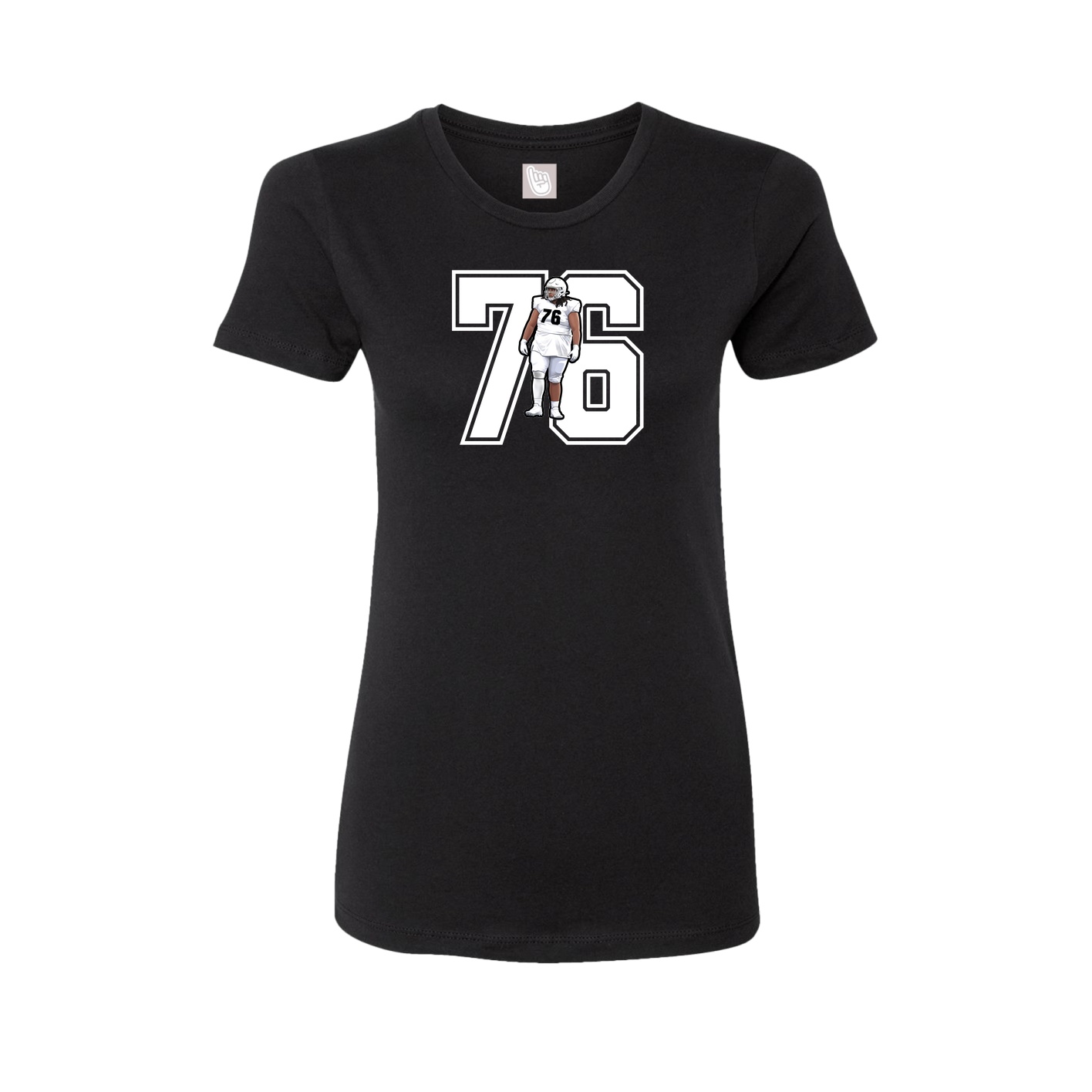 Womens Tee — Number in Black