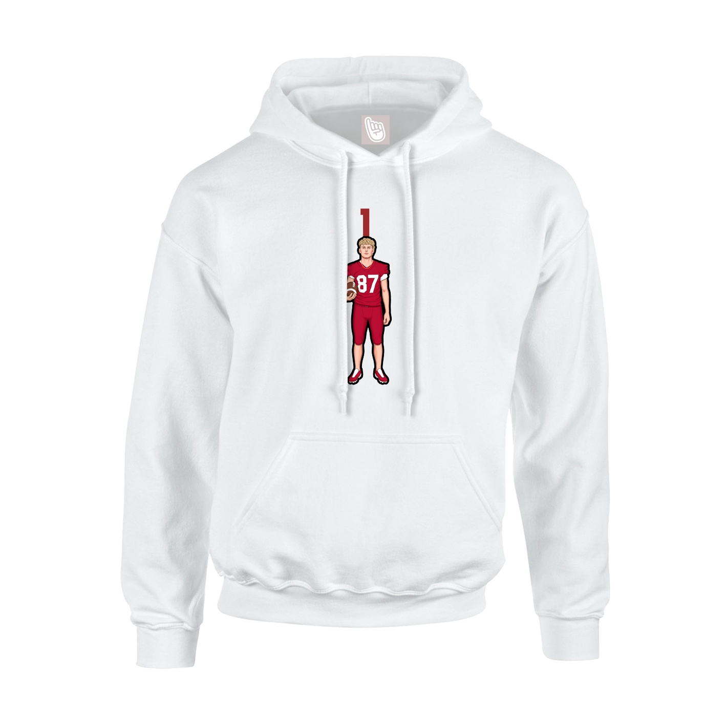 Hoodie — Number Top in White
