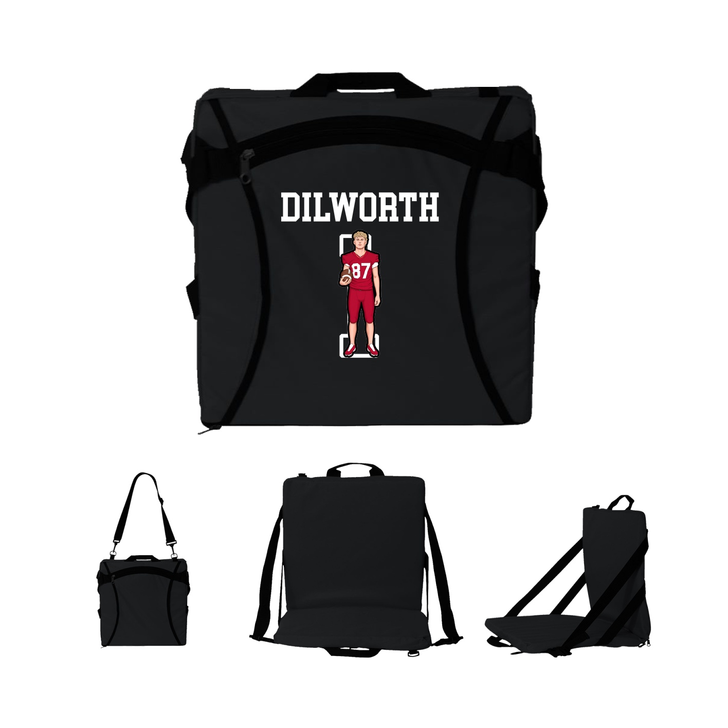 Folding Stadium Seat — Shirsey in Black