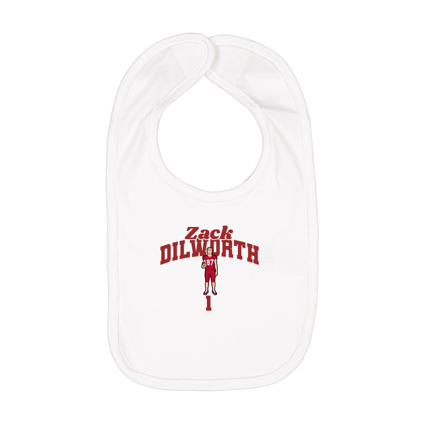Infant Bib — Signature Arch in White