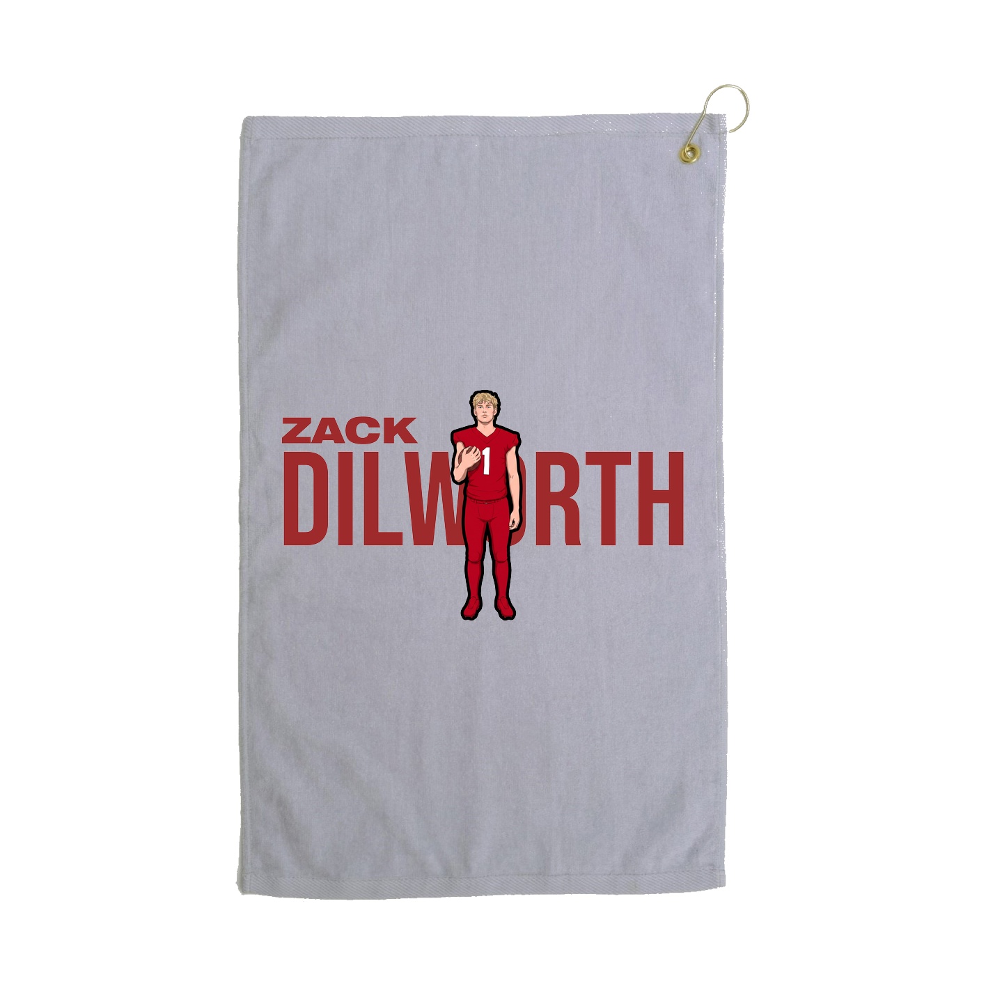 Golf Towel — Player Name in Grey