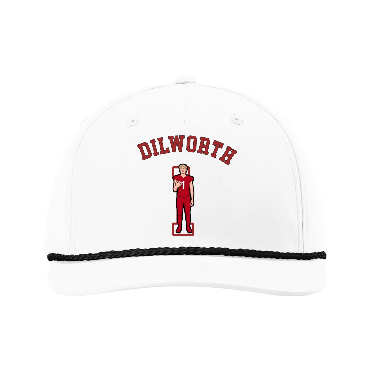 Five-Panel Classic Rope Cap — Shirsey Arch in White