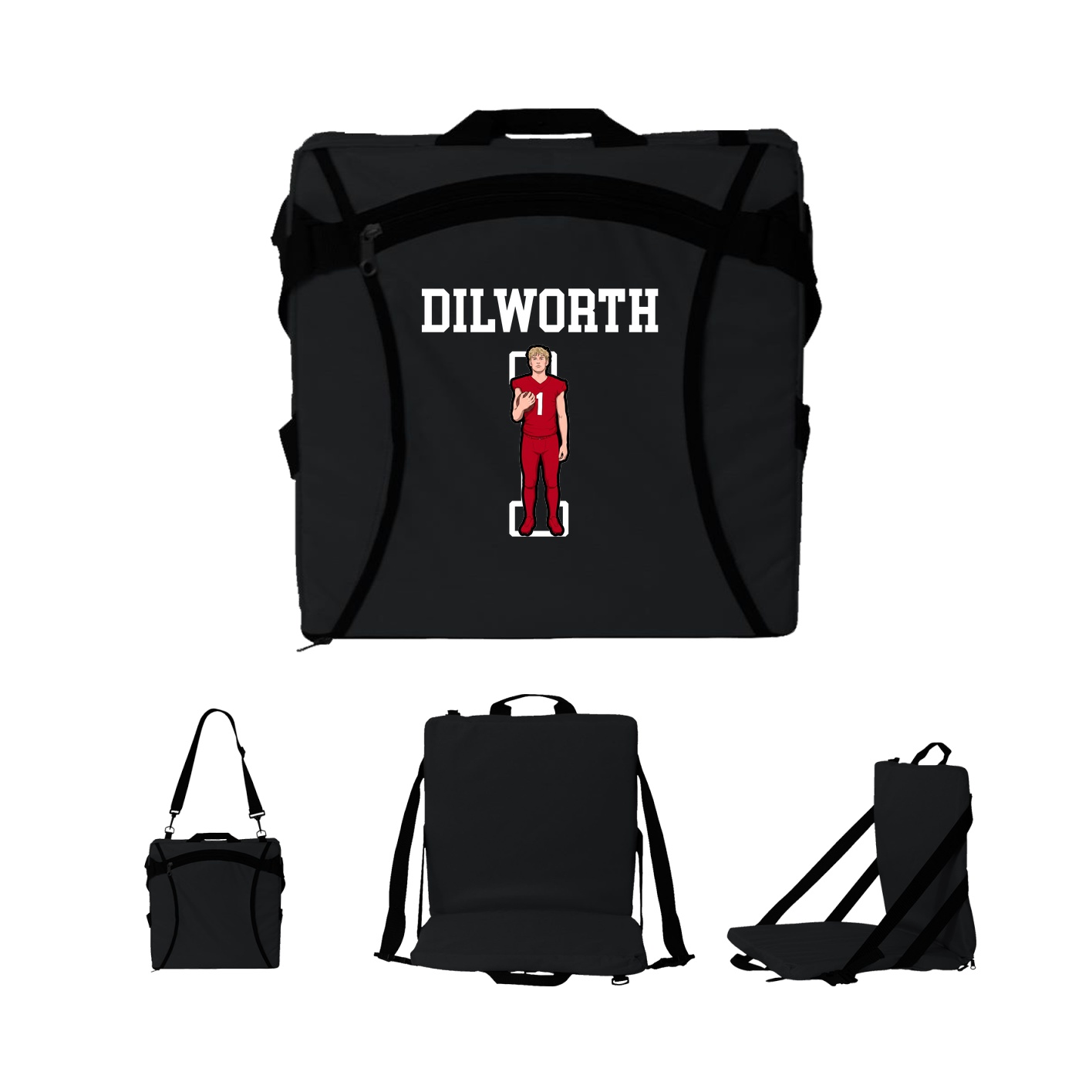 Folding Stadium Seat — Shirsey in Black