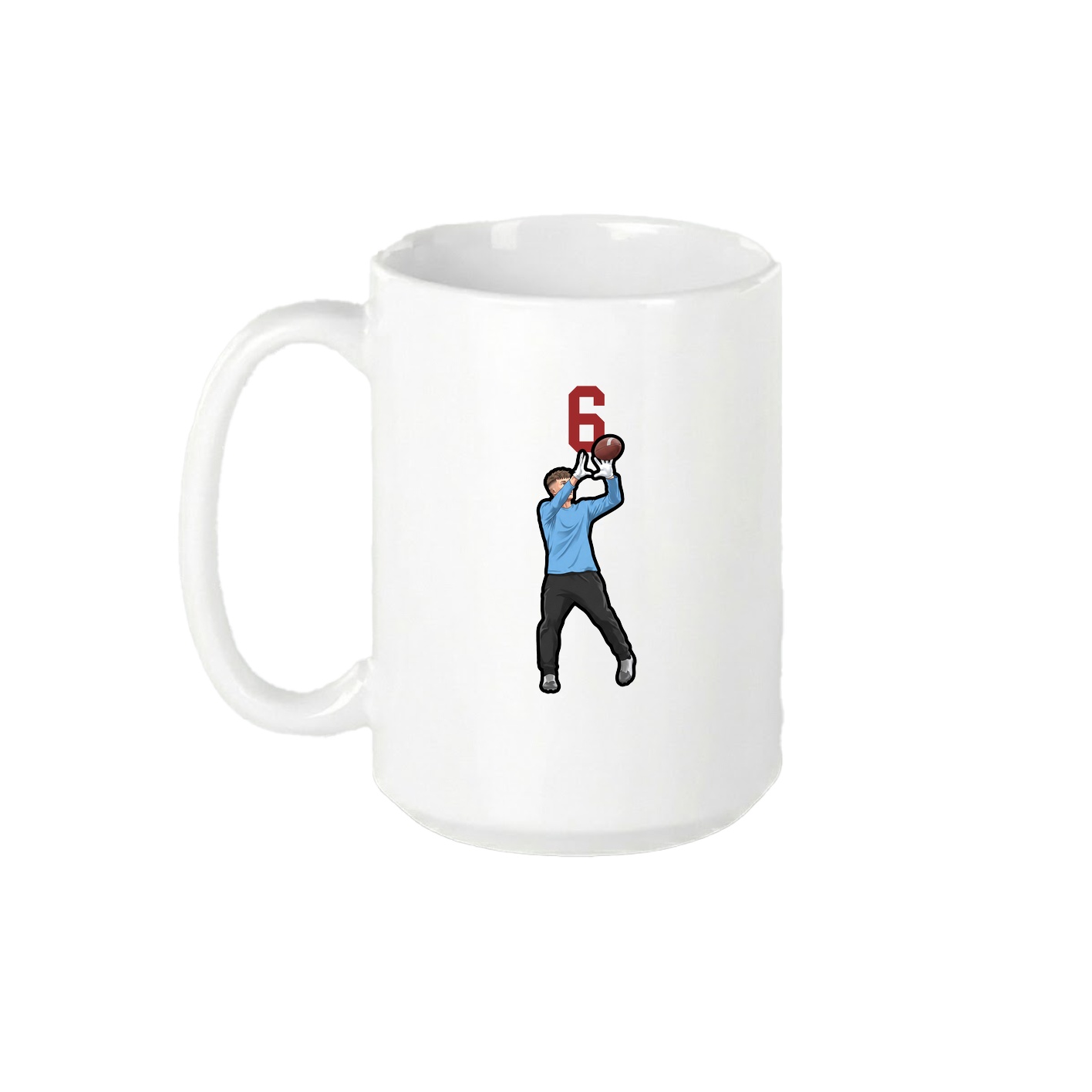 15oz Coffee Mug — Number Top in White