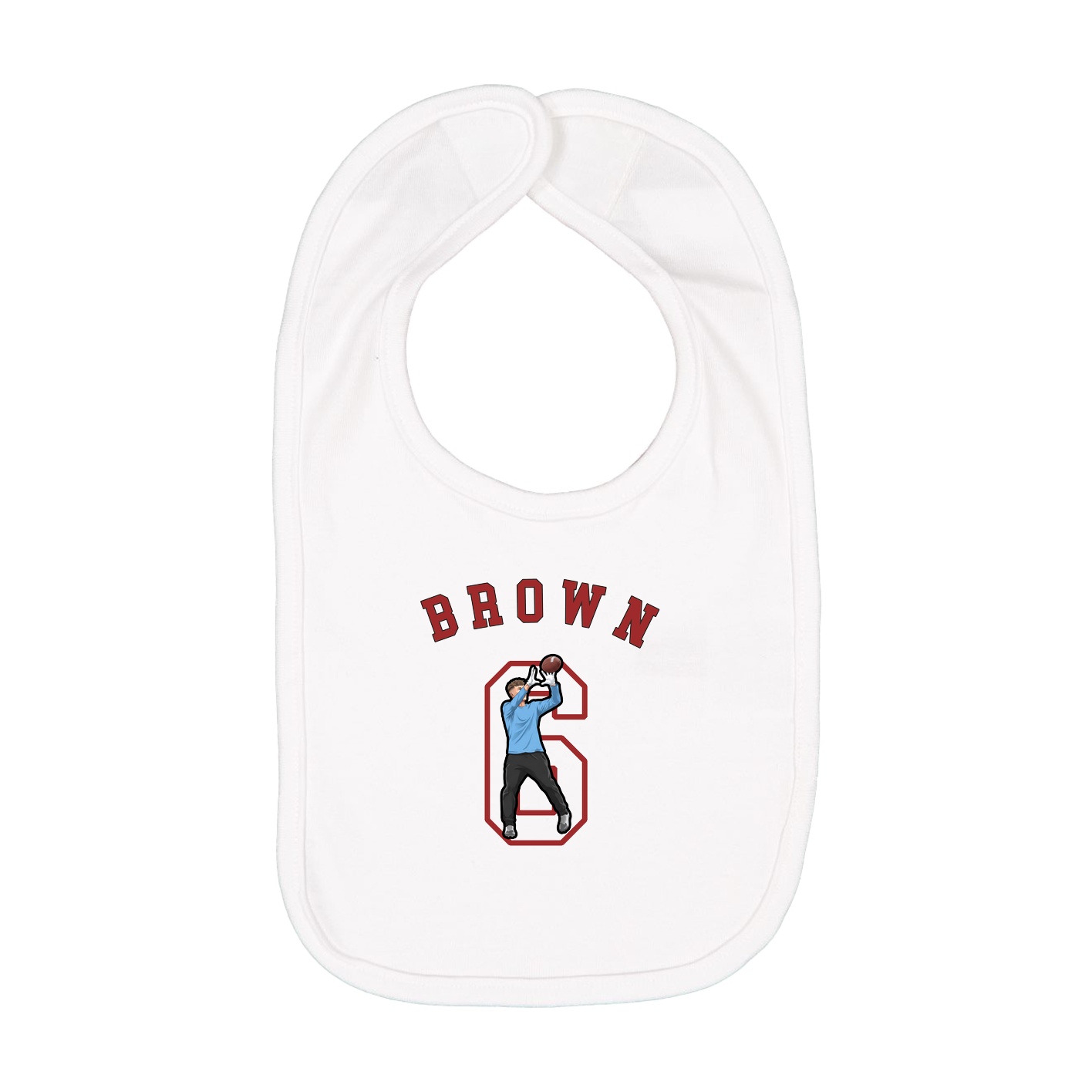 Infant Bib — Shirsey Arch in White