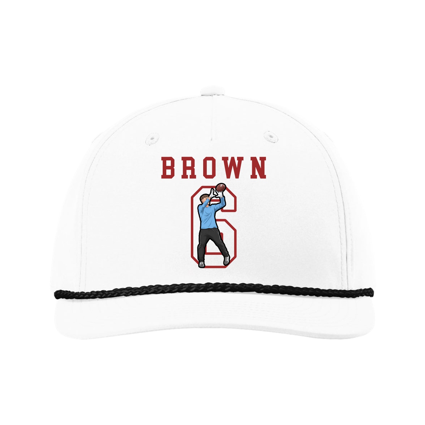 Five-Panel Classic Rope Cap — Shirsey in White