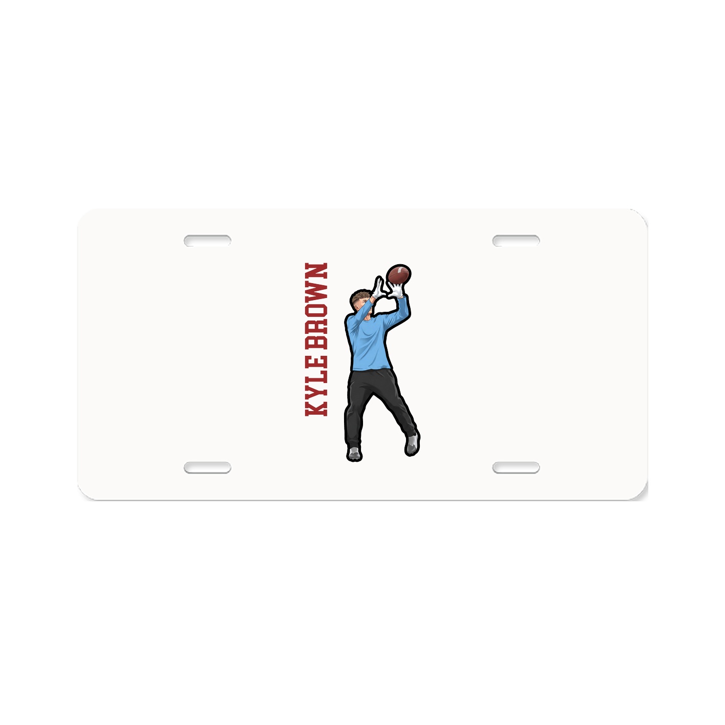 License Plate — Name Vertical in Classic