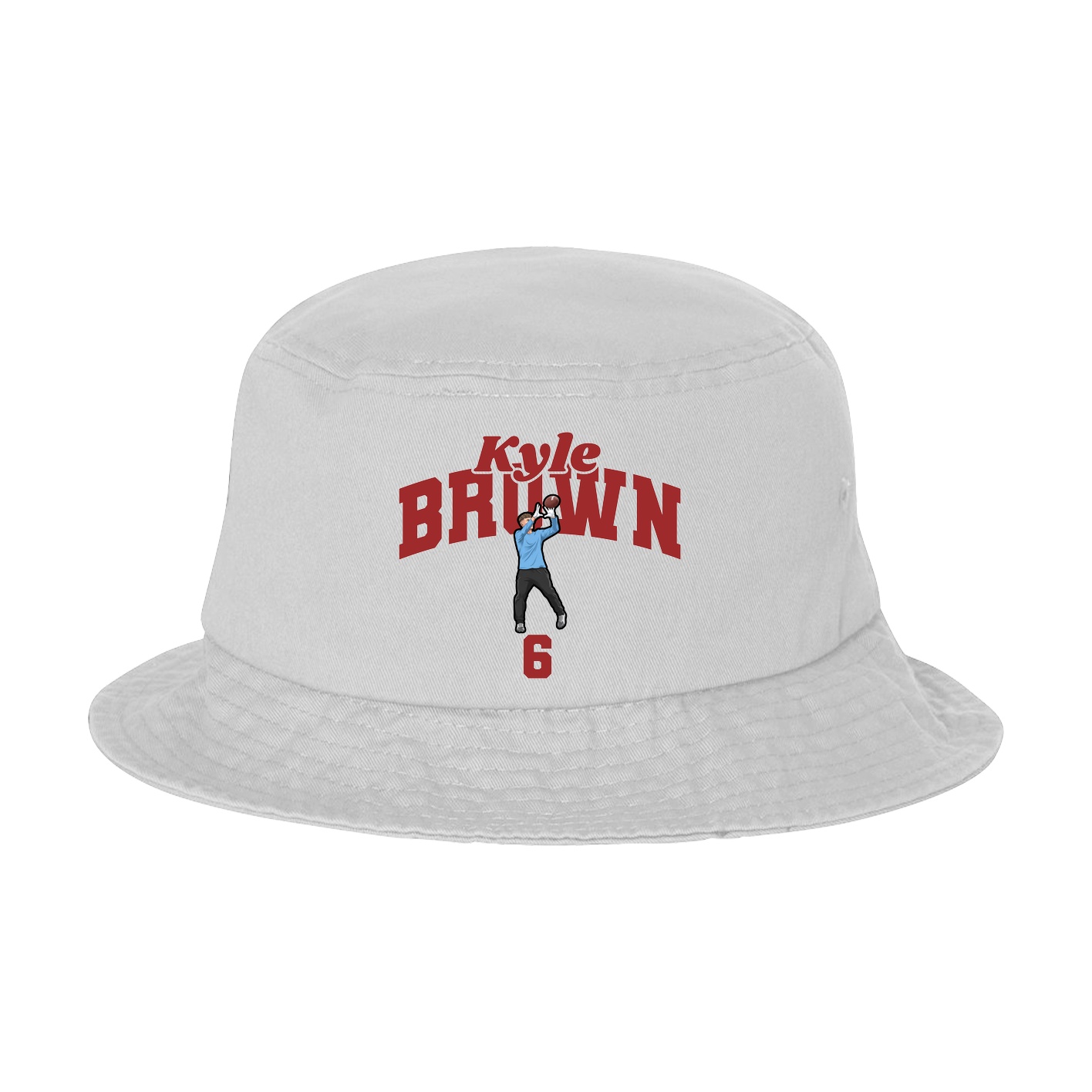 Bucket Cap — Signature Arch in White
