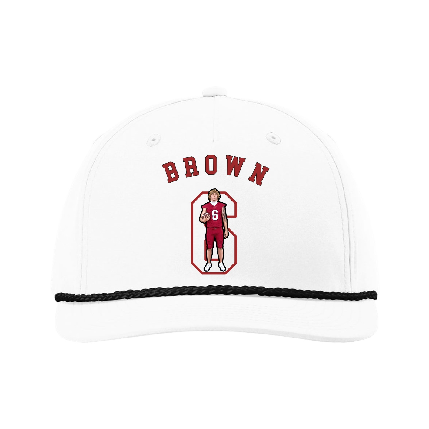 Five-Panel Classic Rope Cap — Shirsey Arch in White
