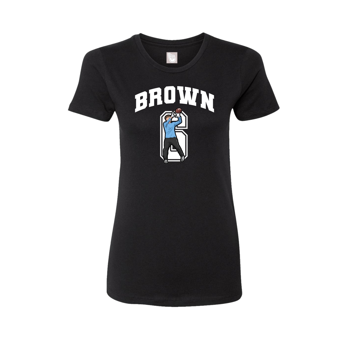 Fitted Women's Tee — Number in Black