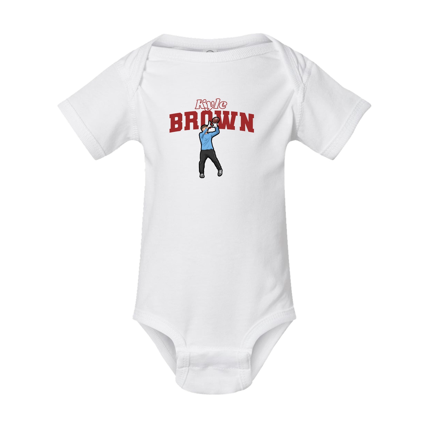 Baby Onesie — Name Arch in White