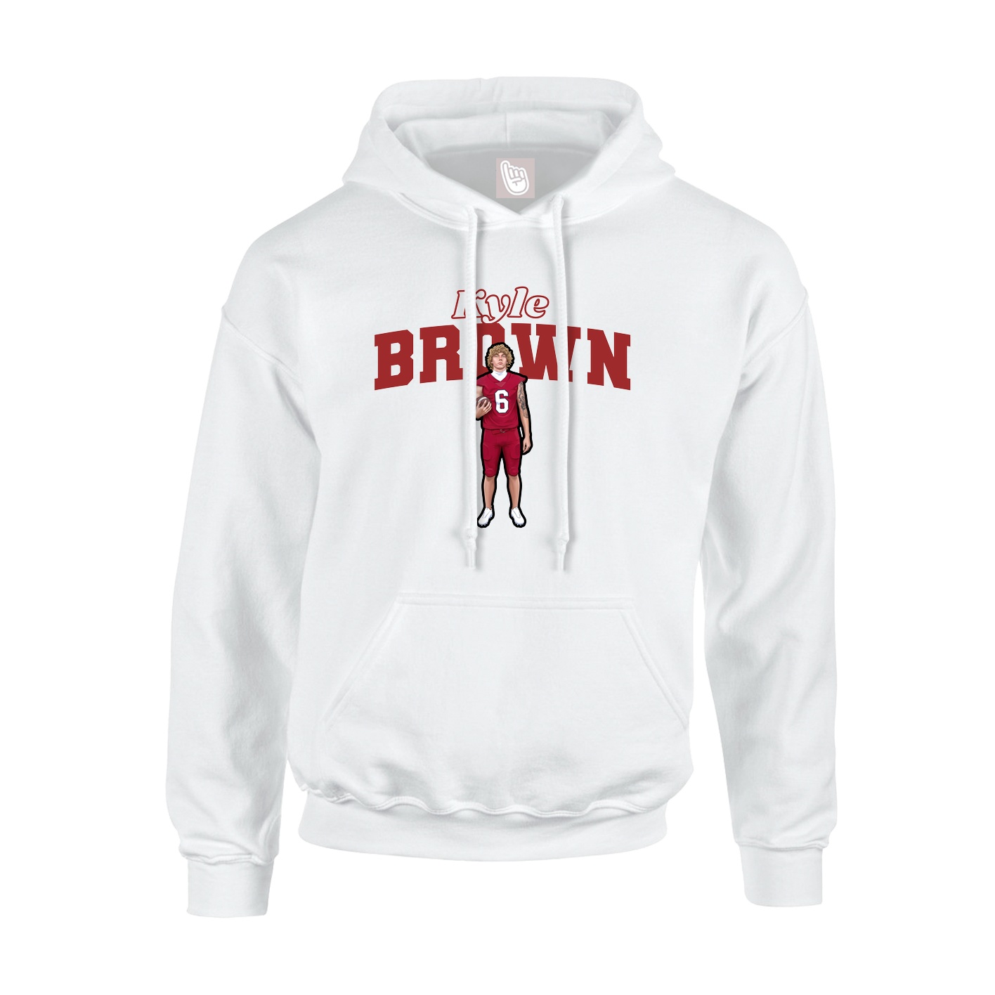Hoodie — Name Arch in White