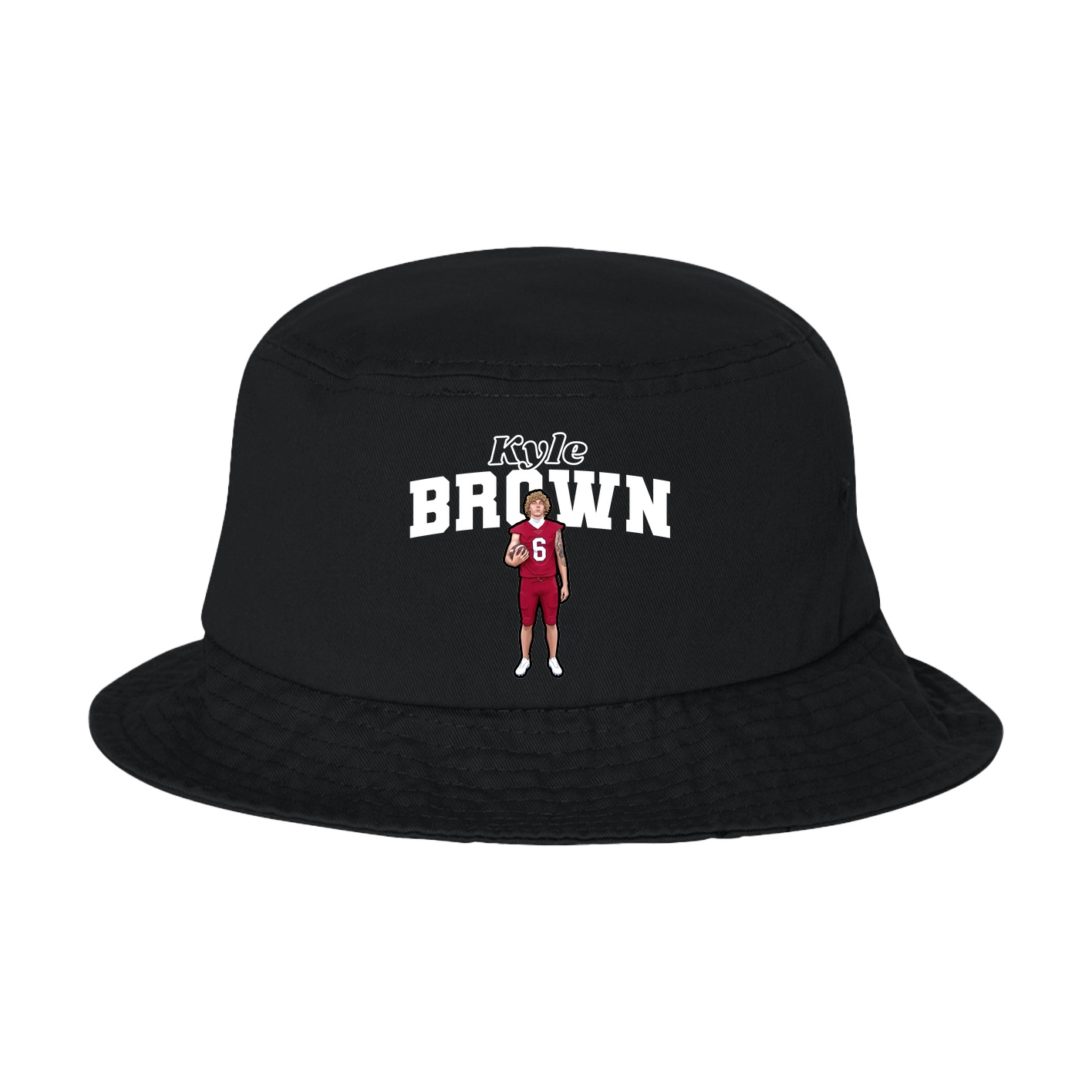 Bucket Cap — Name Arch in Black