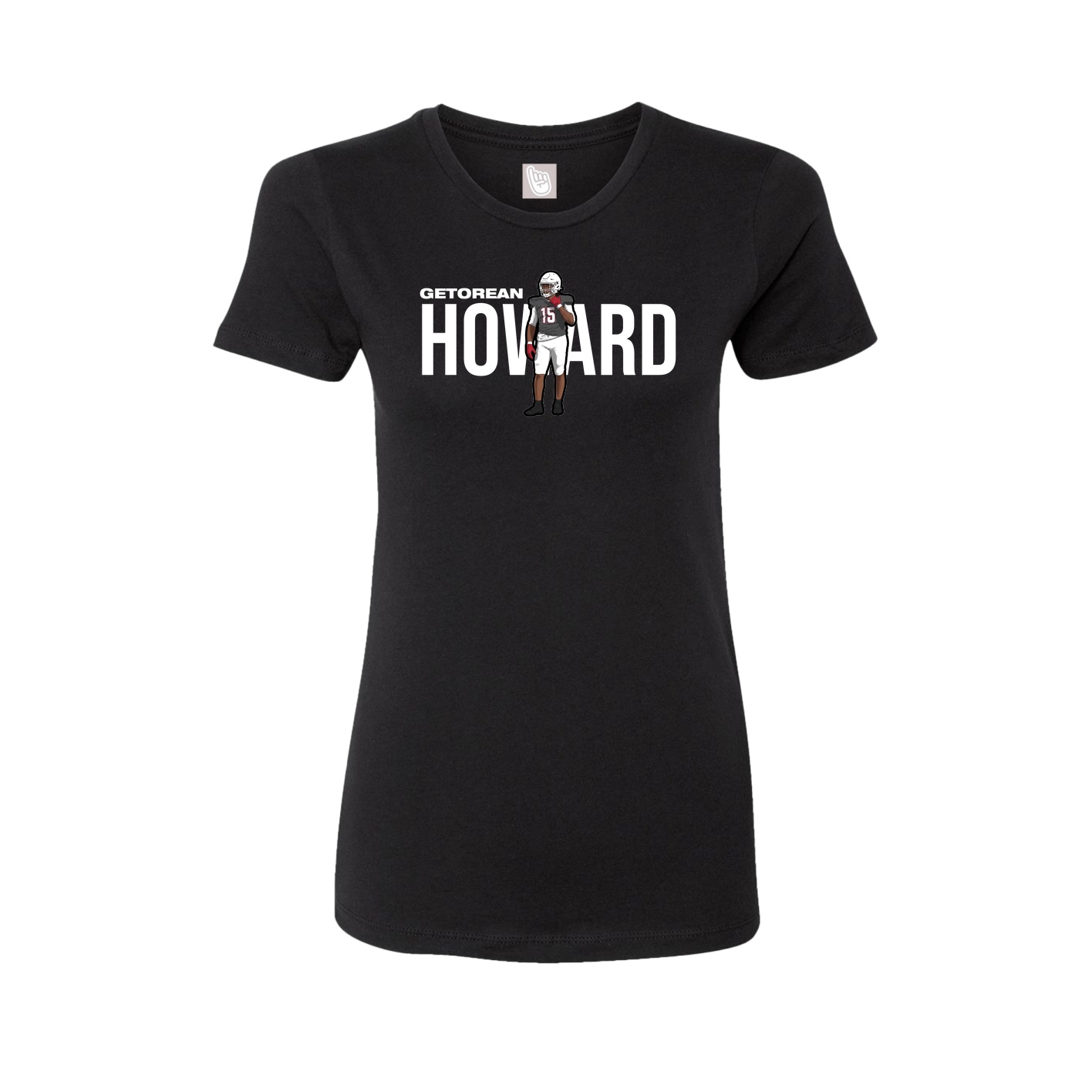 Fitted Women's Tee — Player Name in Black