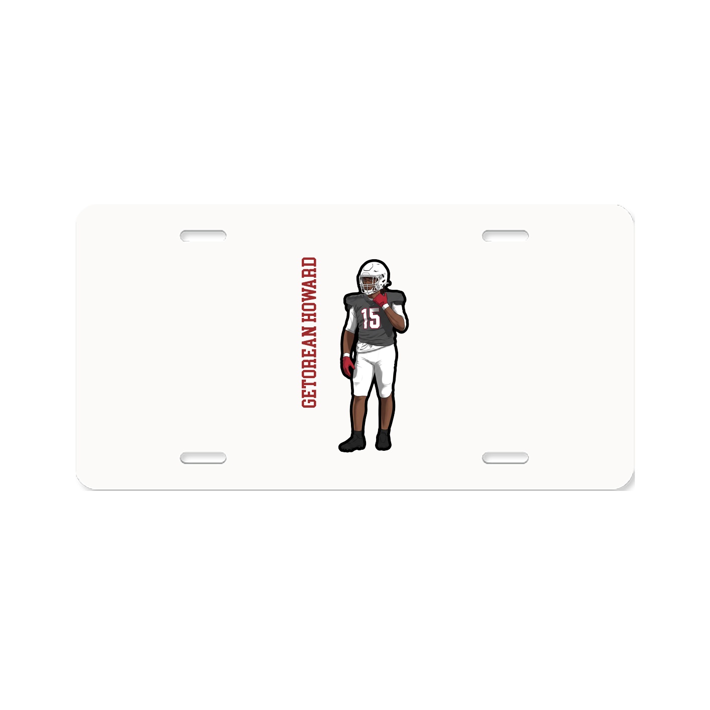 License Plate — Name Vertical in Classic