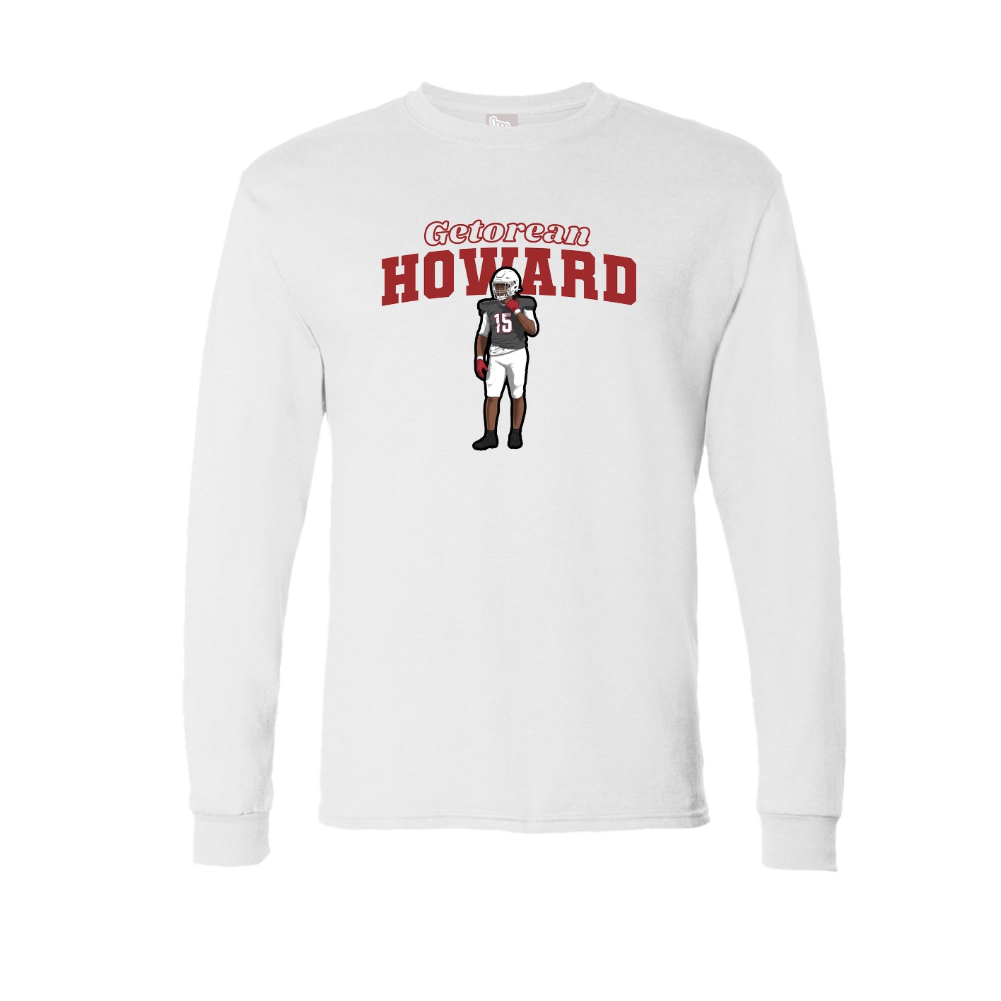 Long Sleeve Tee — Name Arch in White
