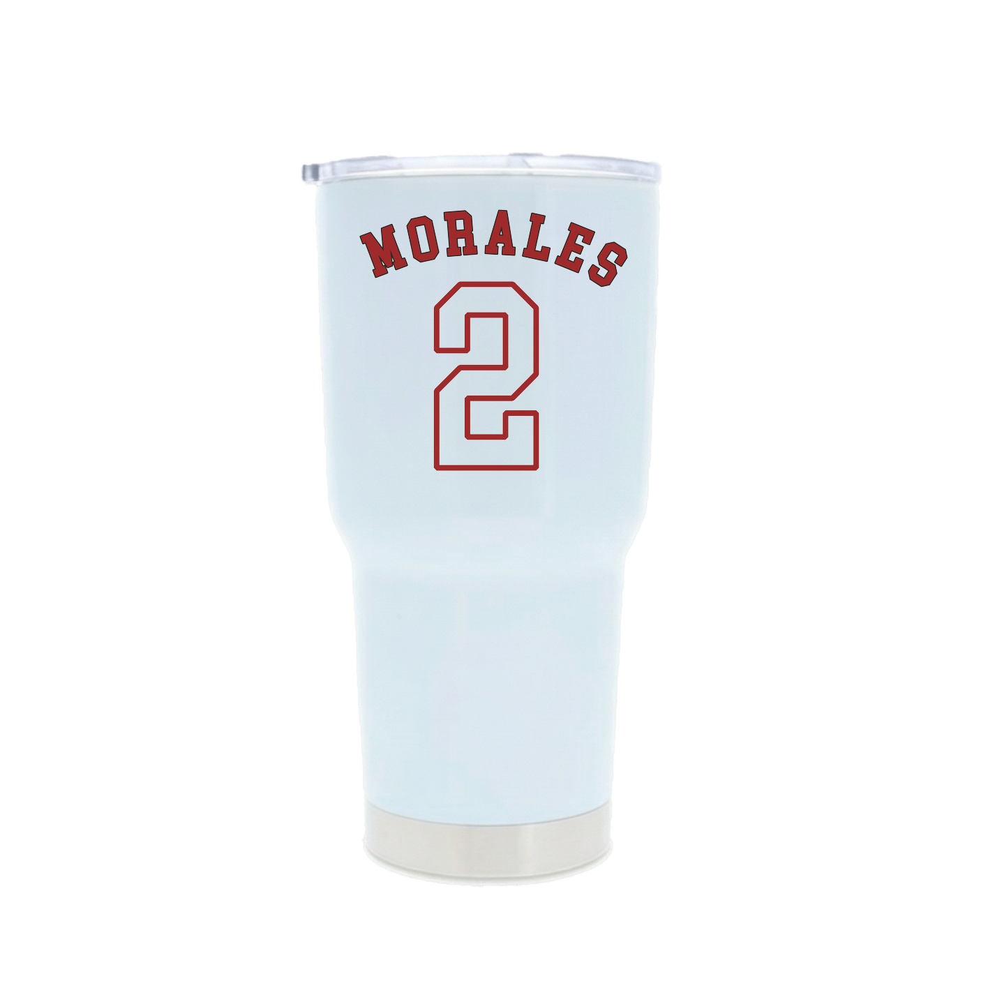 30oz Stainless Steel Tumbler — Shirsey Arch in White