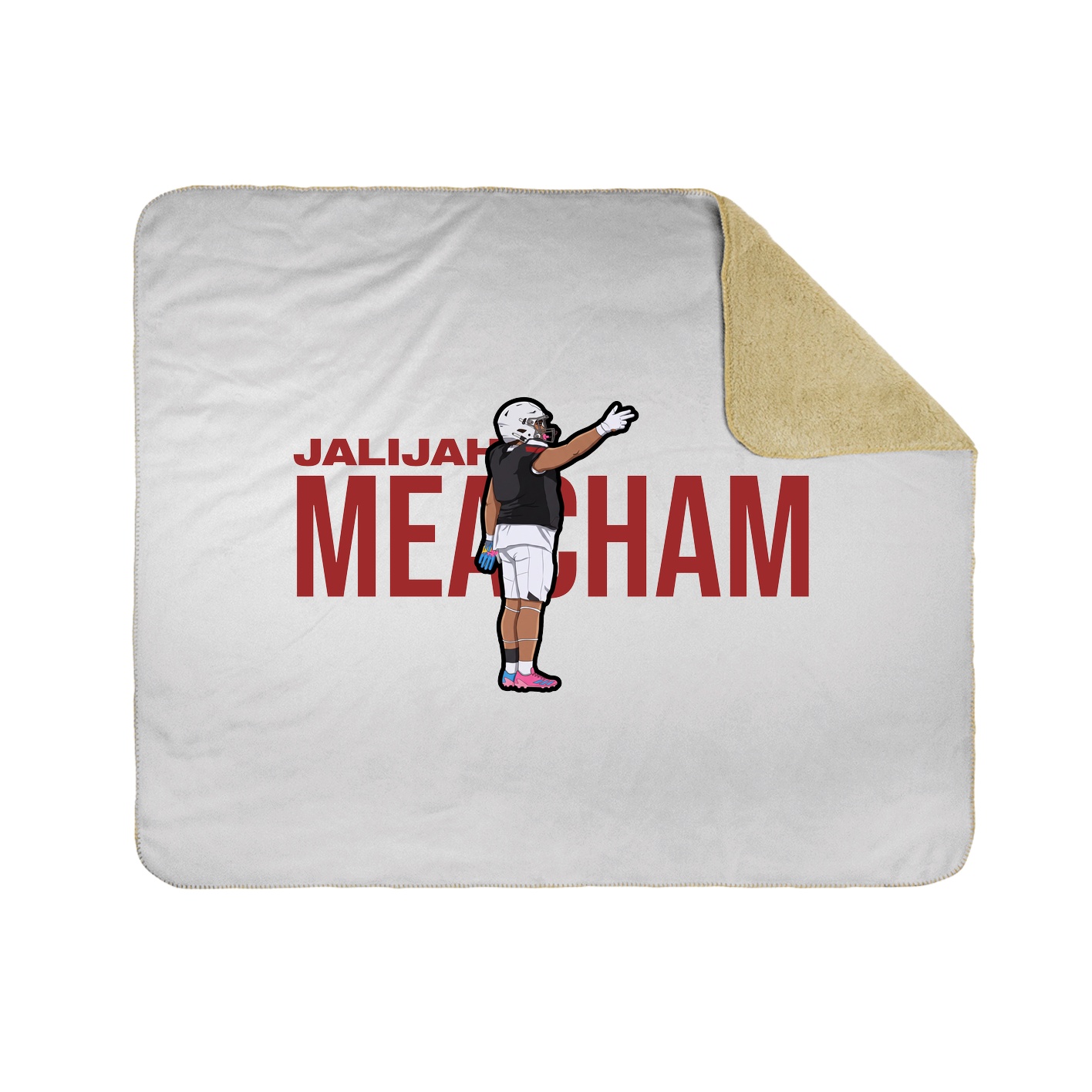 Throw Blanket — Player Name in White