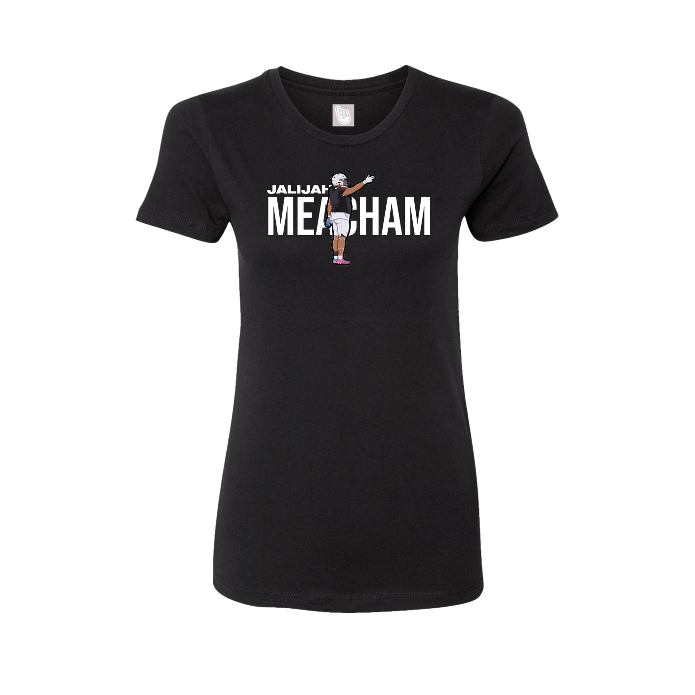 Fitted Women's Tee — Player Name in Black