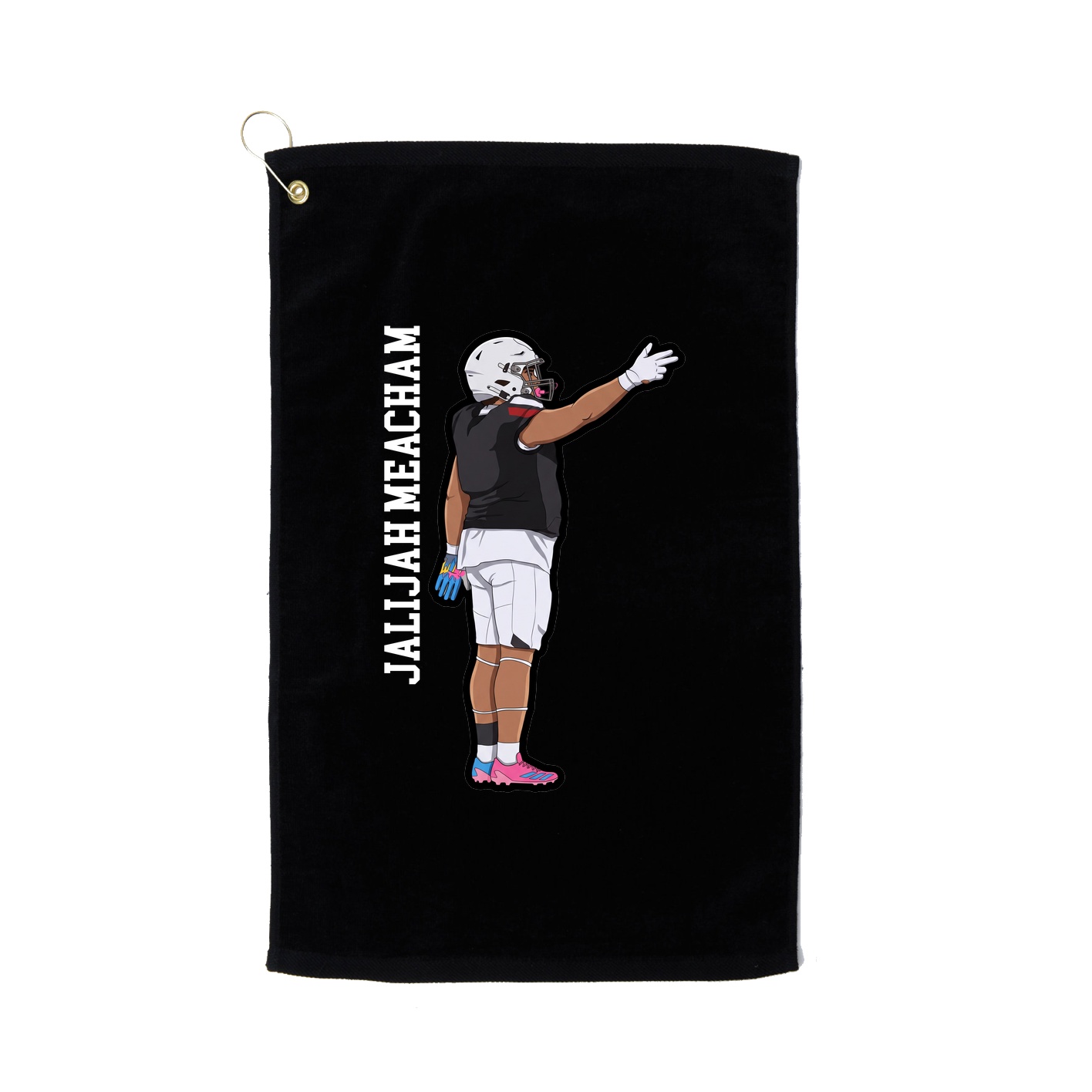 Golf Towel — Name Vertical in Black