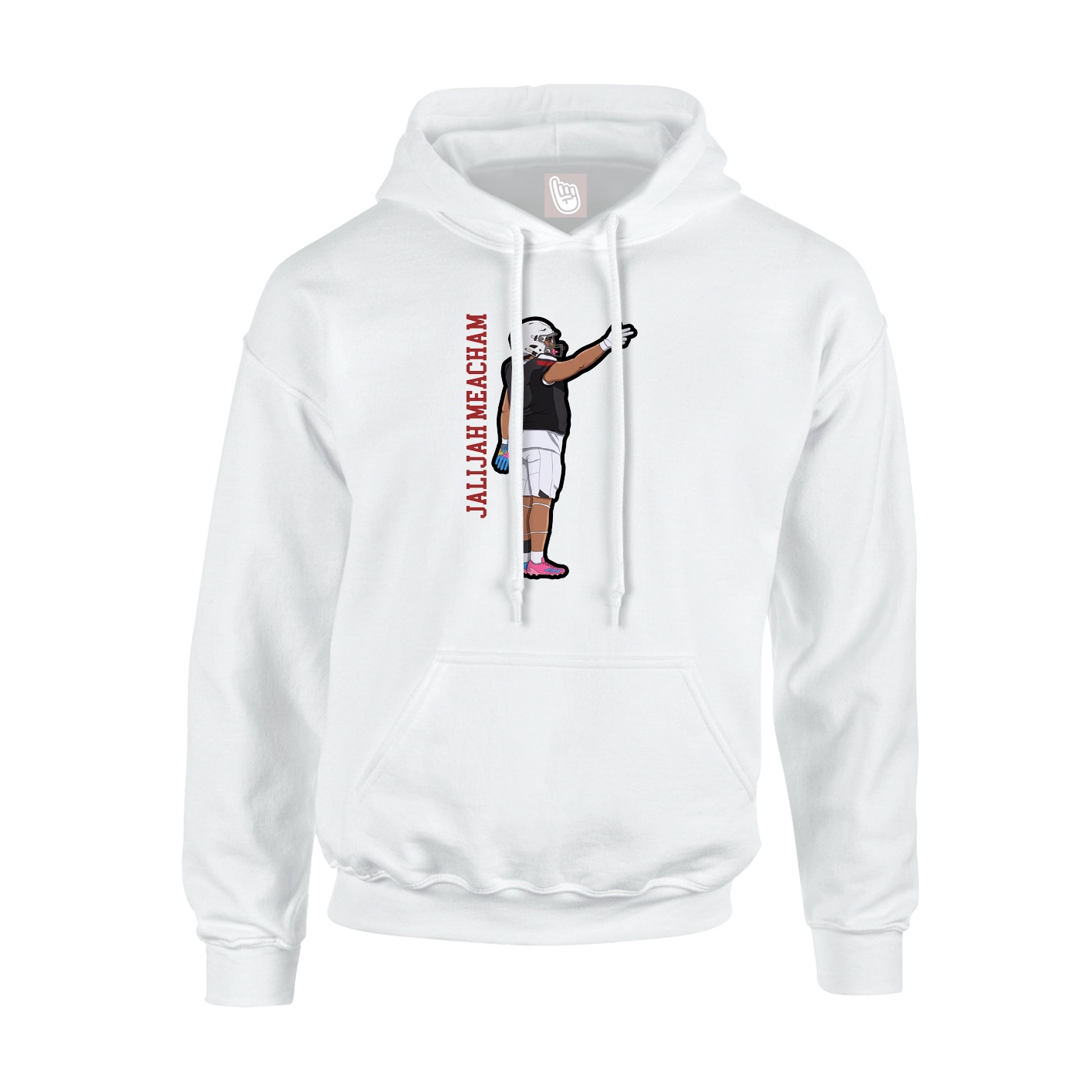Hoodie — Name Vertical in White