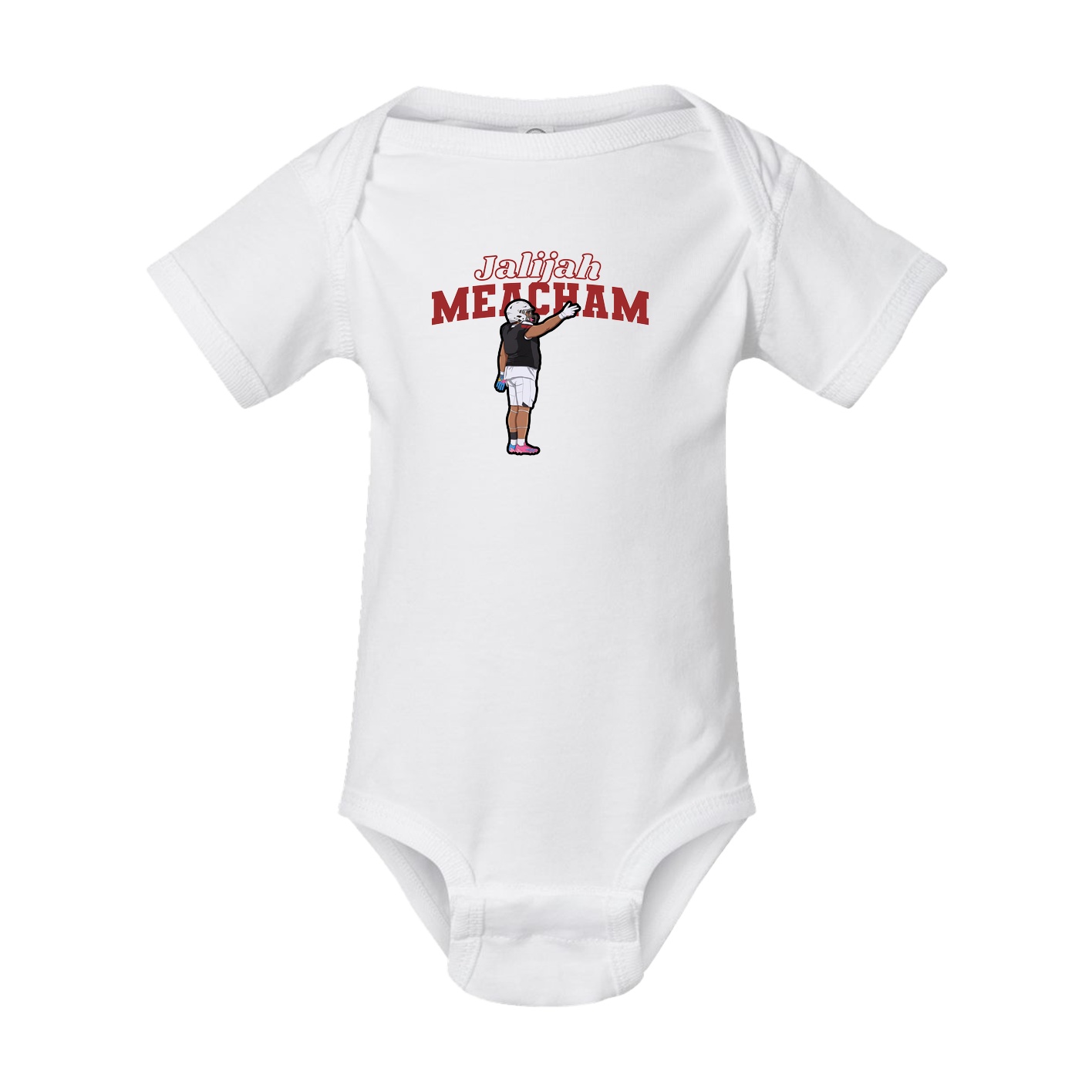 Baby Onesie — Name Arch in White